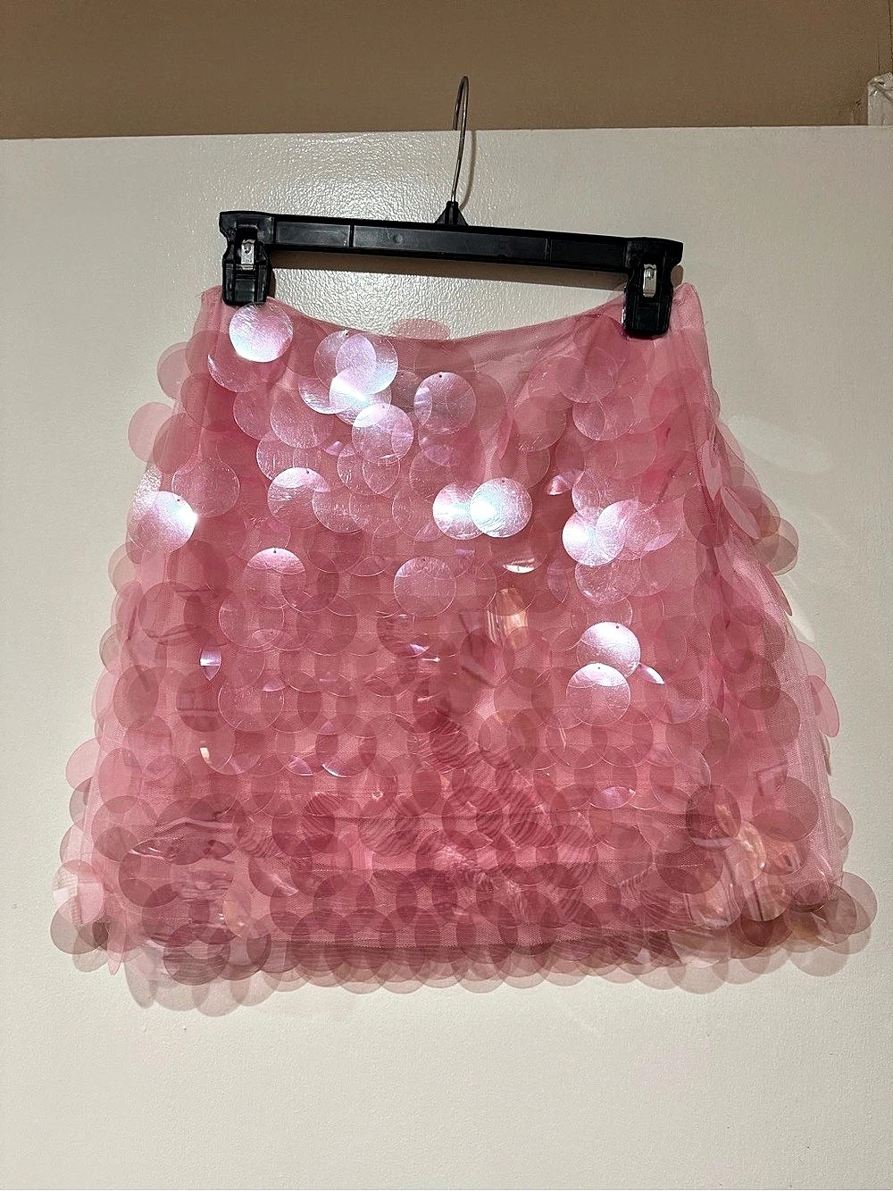 ZARA Sequin Mini Skirt Pink Size Small